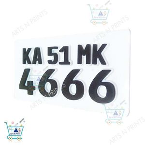 bike number plate with protective frame online in India