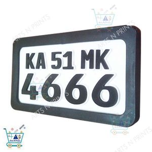 bike number plate with protective frame online in India