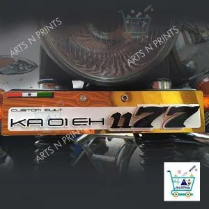 royal enfield number plates modified