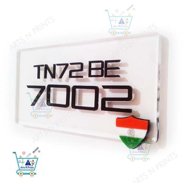 glass number plate for royal enfiedld